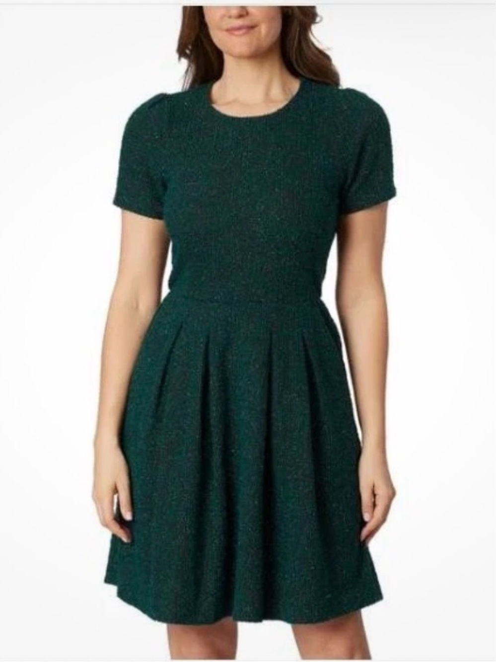 Draper James green sparkly dress. Perfect for Christmas or New Years.